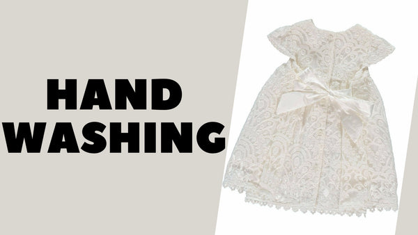Hand washing a Christening Gown
