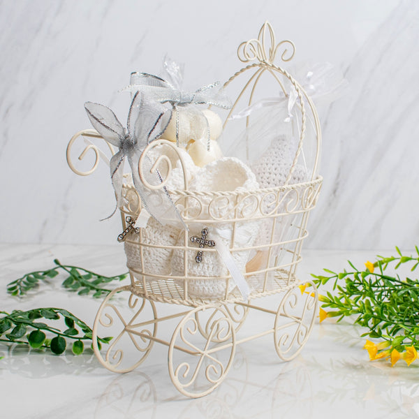 Carriage Booties Baby Boy Gift Basket