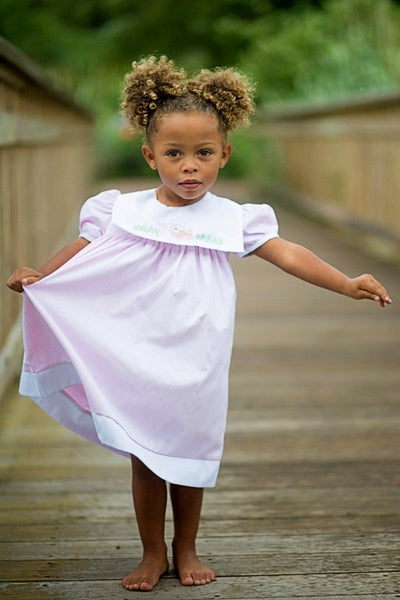 Smocked Easter Bunnies Baby Girl Dress Outfit